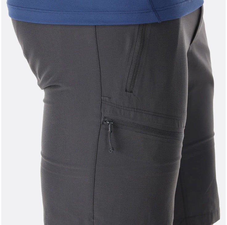 $80 Rab Men's Incline Stretch Fabric Lightweight Shorts- Dark Gray- Small (30”)