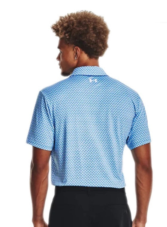 $70 Under Armour Golf Men's Playoff 3.0 Balloons Polo Shirt-Blue -Small- New
