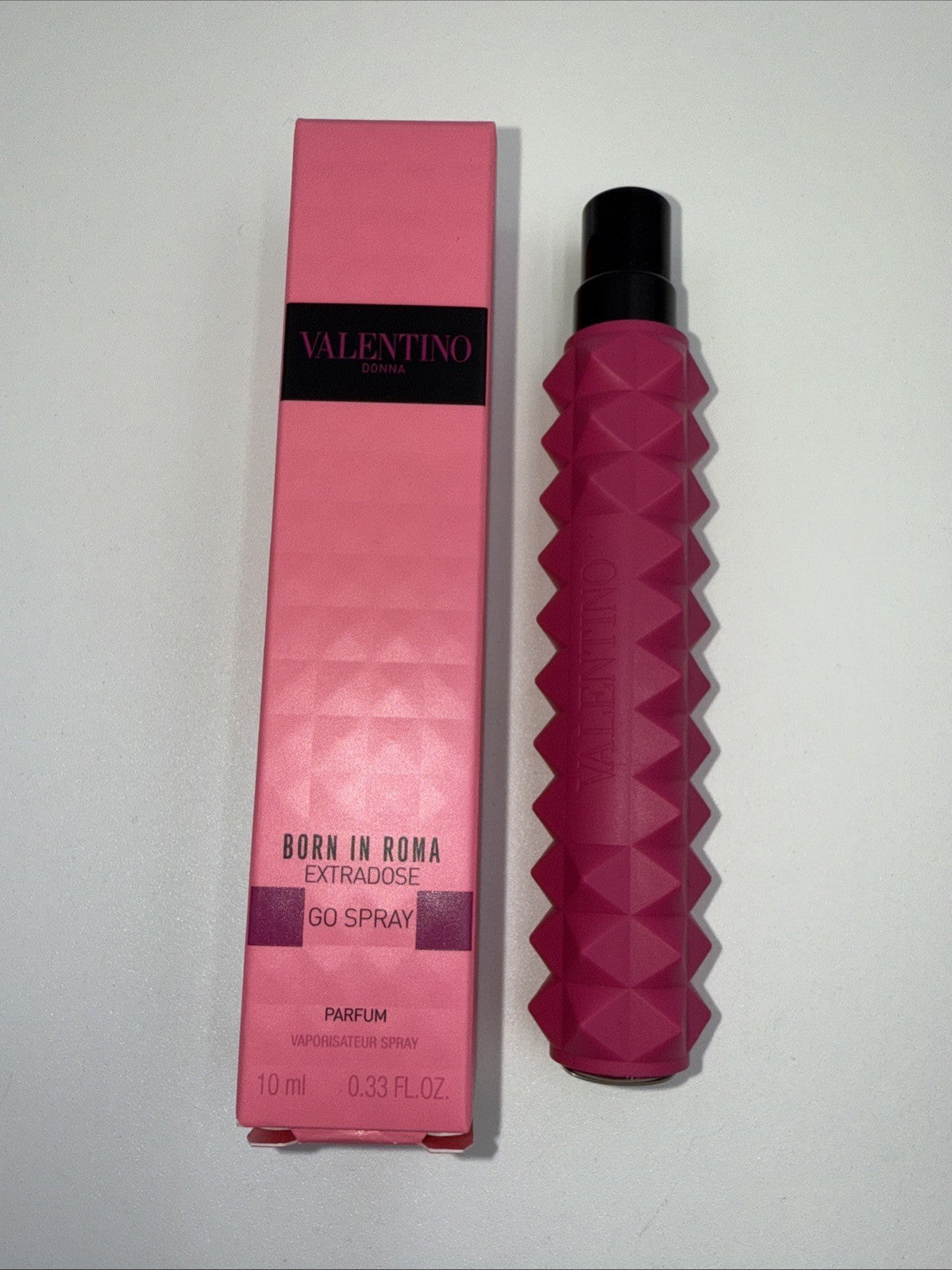 NEW Valentino EXTRADOSE Donna Born In Roma Travel Parfum .33 oz 10 ml Travel NIB