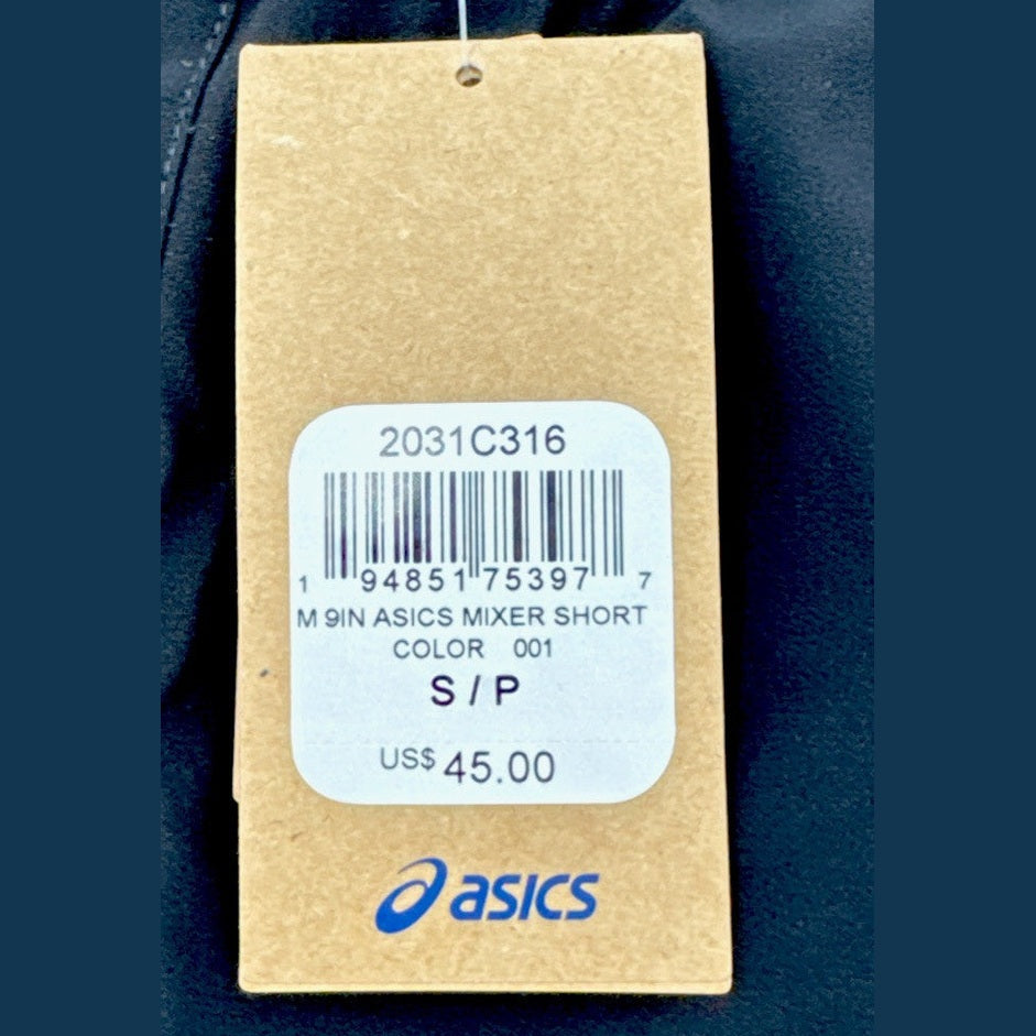 ASICS Men’s Athletic 9” Mixer Unlined Shorts - Black - Size: Small -New