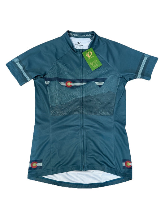$85 Pearl Izumi Women’s State Cycling Zip Jersey (Colorado)- Green-Small-New Tag