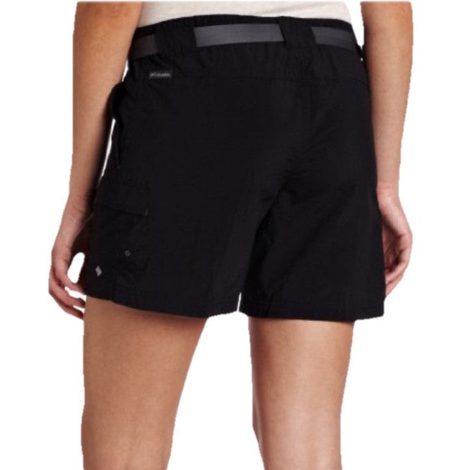 Columbia Women’s Sandy River Water Resistant Cargo Shorts- Black- Large