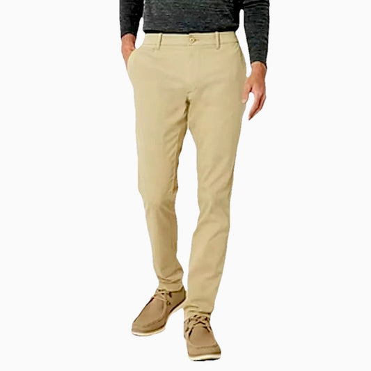 Mutual Weave Men’s - Slim Fit  Flat Front Pant - Classic Tan- 32W 30L