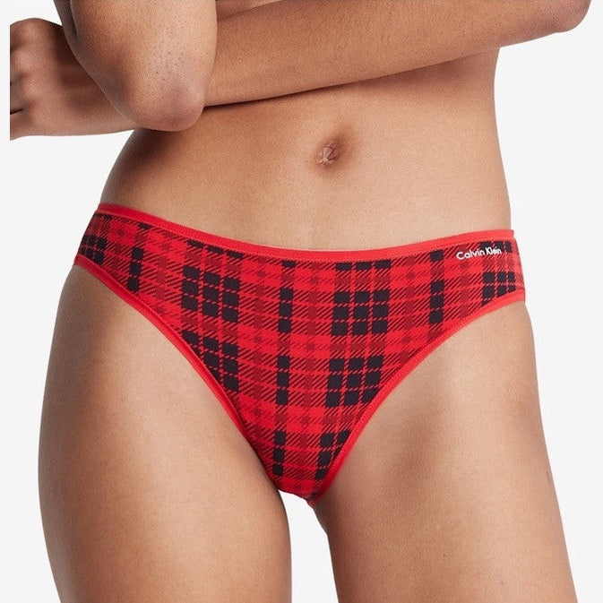 3 Pair Calvin Klein Women’s Bikini Panty QD3644-1 Red/1 Black/1 Blush- Medium
