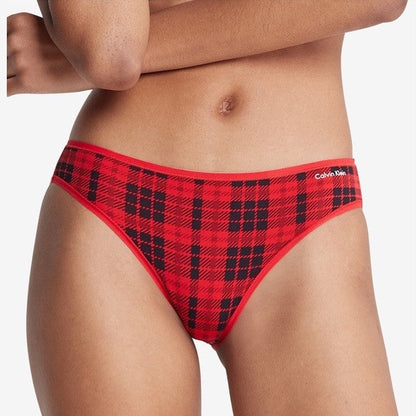 3 Pair Calvin Klein Women’s Bikini Panty QD3644-1 Red/1 Black/1 Blush- Medium