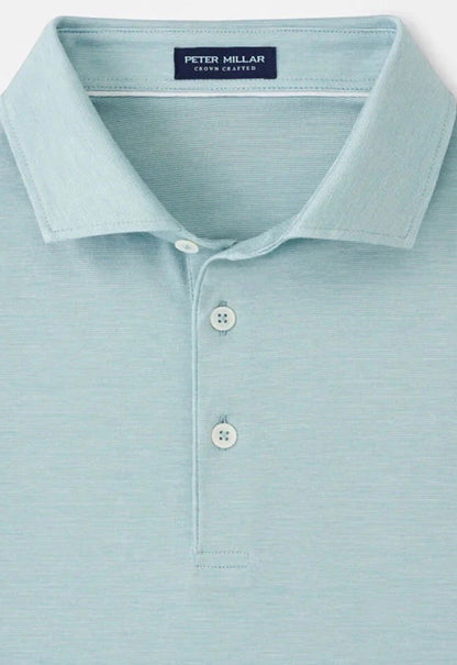 $160 Peter Millar Men’s Crown Crafted Excursionist Flex Polo Shirt-Blue-XLarge