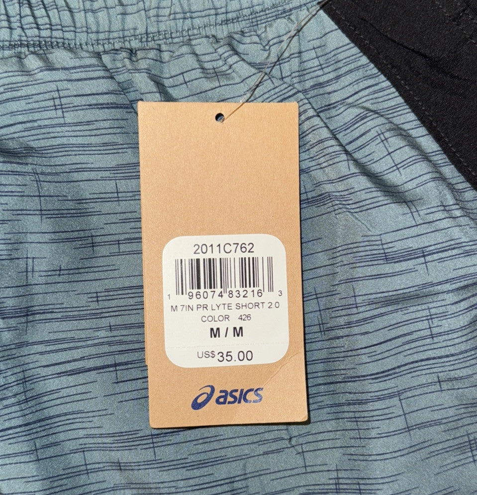 Asics Men's 7in  PR Lyte Lined Short 2.0 - Foggy Teal/Black - Medium