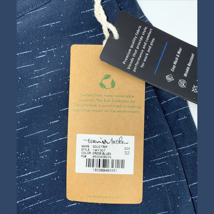 $89 Travis Mathew Men’s Solo Trip 9” Shorts - Dress Blues - 32W - NWT