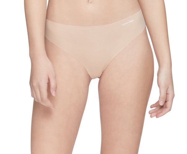 3 Pack Calvin Klein  Thong Panty- 1 Flirty/2 Invisible- Black/Bare - Small