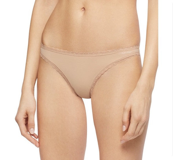 3 Pack Calvin Klein  Thong Panty- 1 Flirty/2 Invisible- Black/Bare - Small