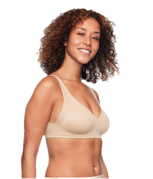 Warners No Side Back Smoothing Wireless Lined T-Shirt Bra-Butterscotch-Medium