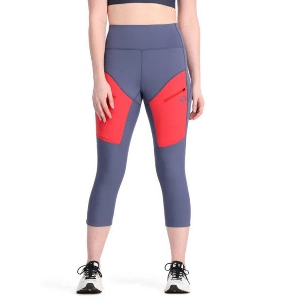 $120 Kari Traa Women's Ane Hiking Tights - Moon Purple/Red - Large - New Tag