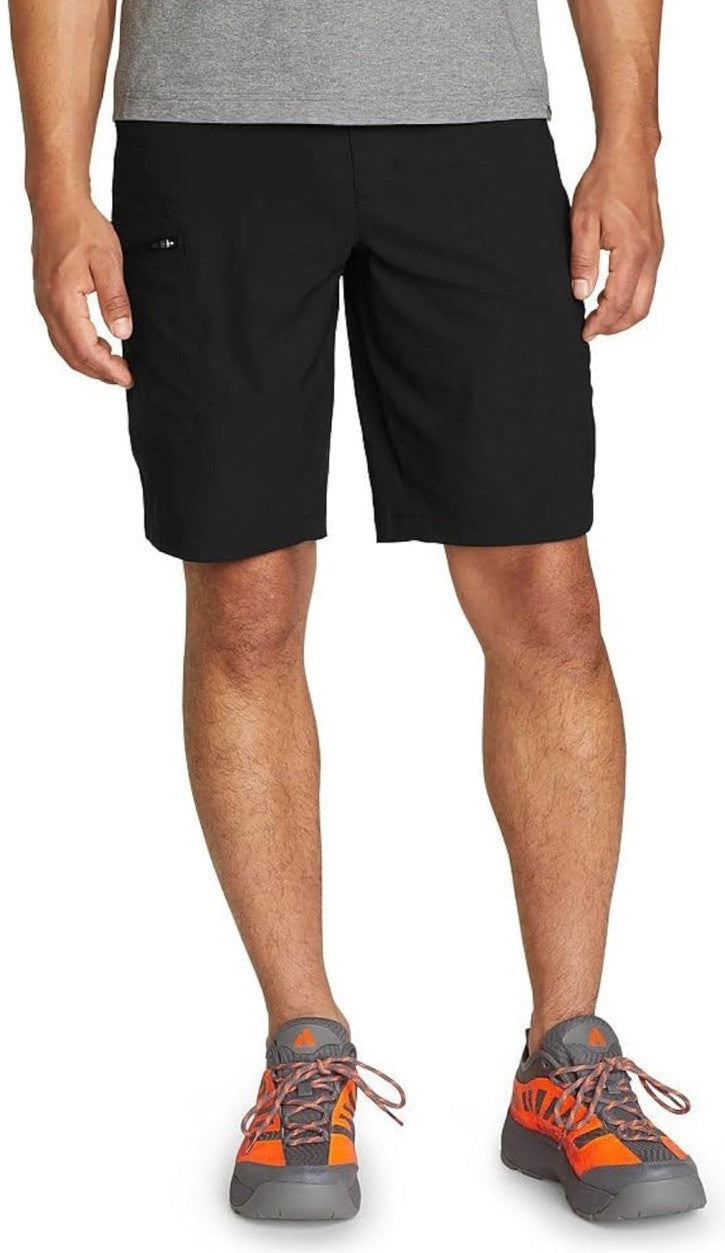 $60 Eddie Bauer Men's Rainier Shorts Hiking Active Fit -Black- 30W-New