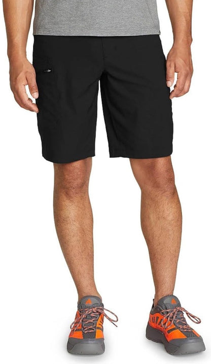 $60 Eddie Bauer Men's Rainier Shorts Hiking Active Fit -Black- 30W-New
