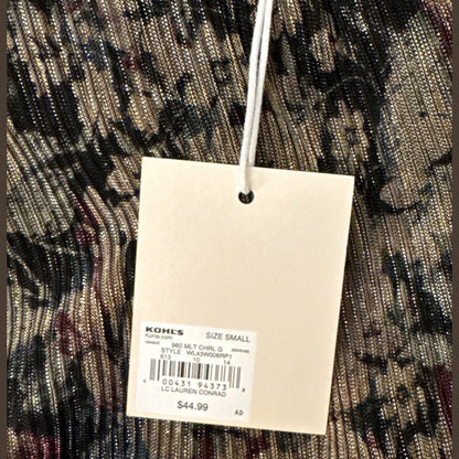 LC Lauren Conrad Women’s Wrap Front Bodysuit - Multi Charla Garden- Small