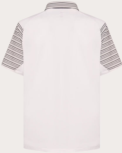 $70 Oakley Men’s C1 Archive Striped Polo Shirt - White Stripes-Size: Medium- New