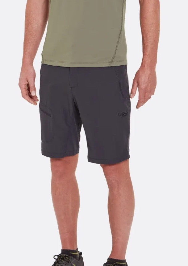 $80 Rab Men's Incline Stretch Fabric Lightweight Shorts- Dark Gray- Small (30”)
