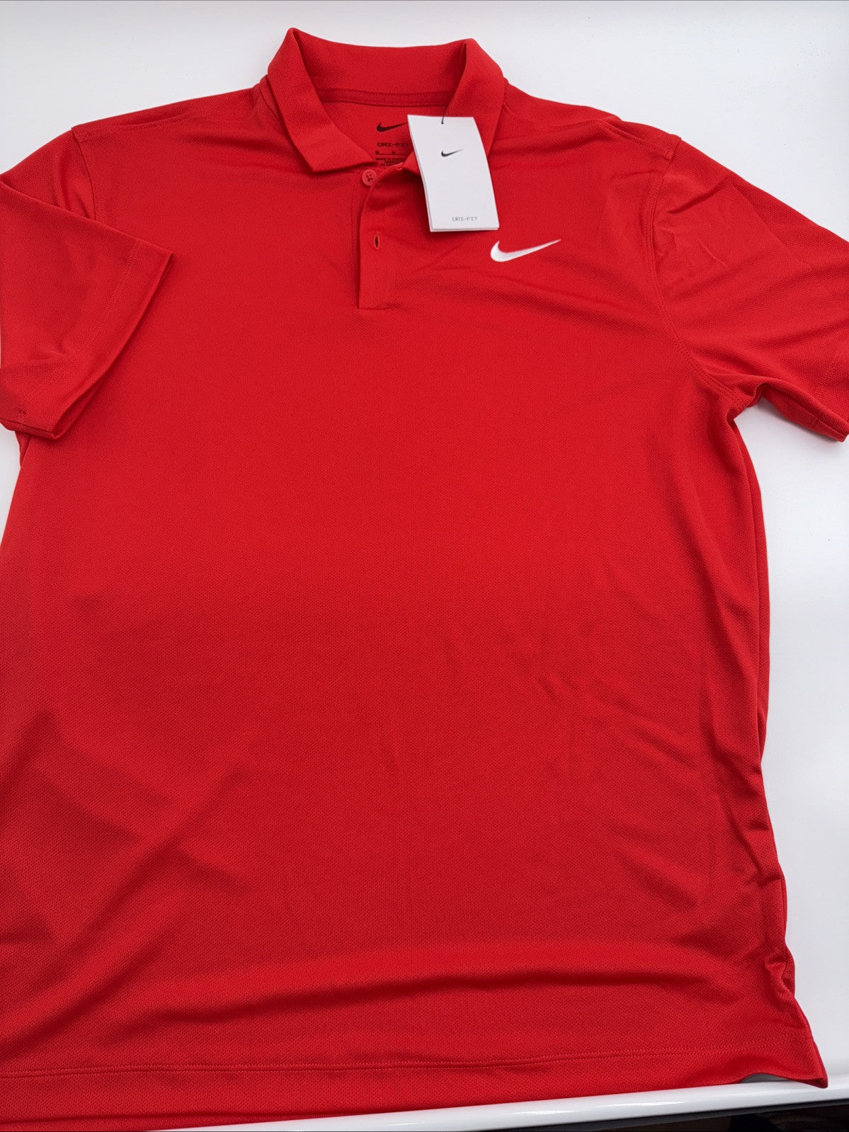 $50 Nike Men's Dri-FIT Golf Polo Shirt - Red - Medium- New Tags