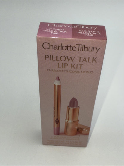 Charlotte Tilbury Mini Pillow Talk Duo Lip Kit Pillow Talk *Fair* -Travel Size