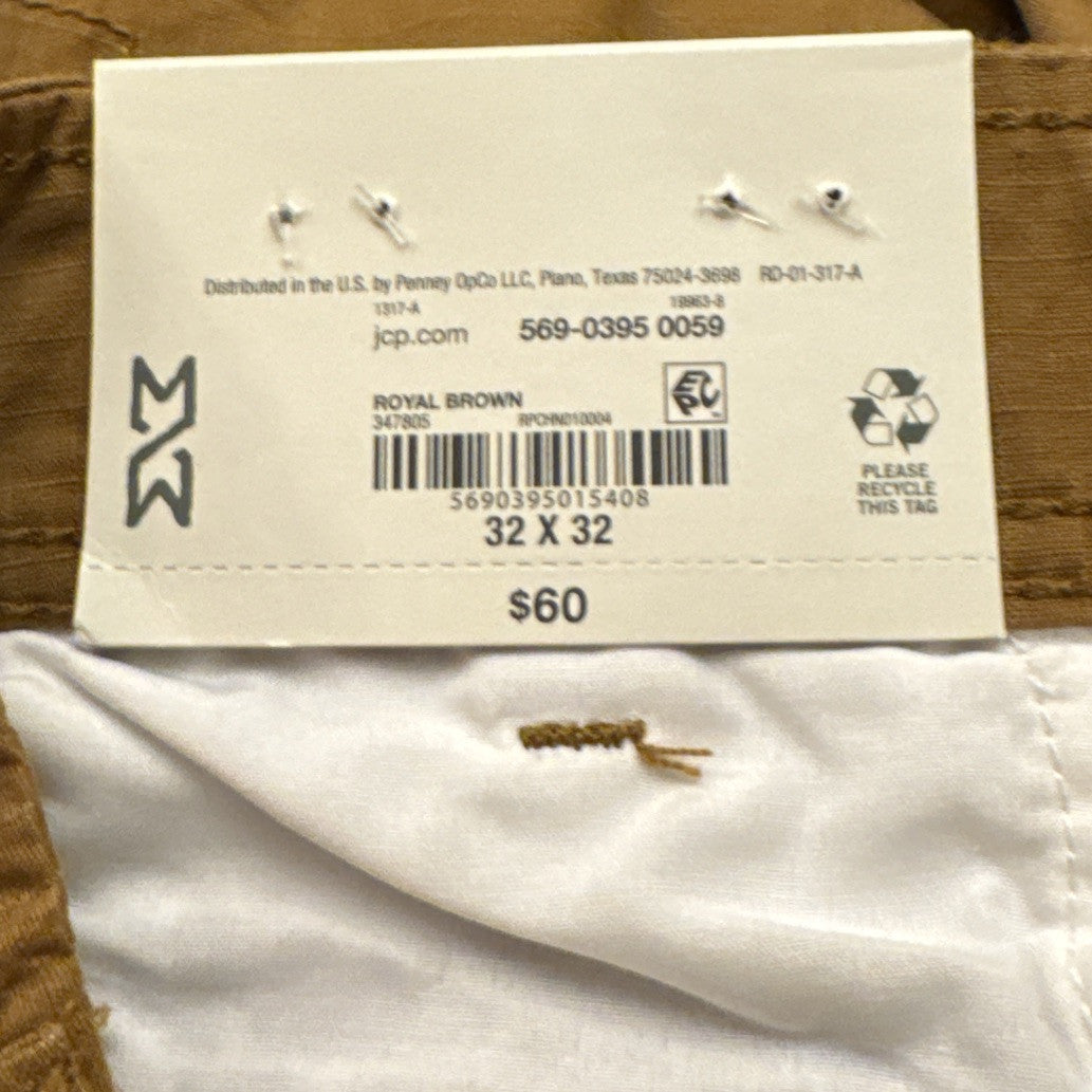 Mutual Weave Men’s - Relaxed Taper Cargo Pant- Royal Brown - 32W 32L