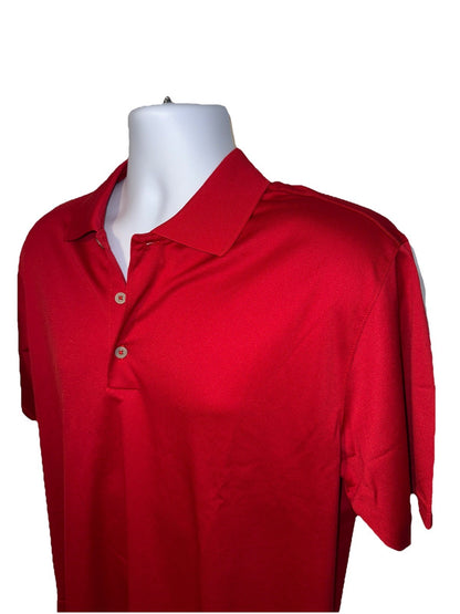 $70 Adidas Men’s Climalite Solid Golf Polo Shirt - Red - Medium - New Tag