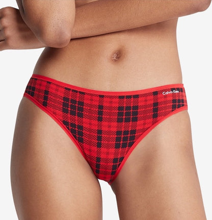 3 Pair Calvin Klein Women’s Bikini Panty QD3644-1 Red/1 Black/1 Blush- Medium
