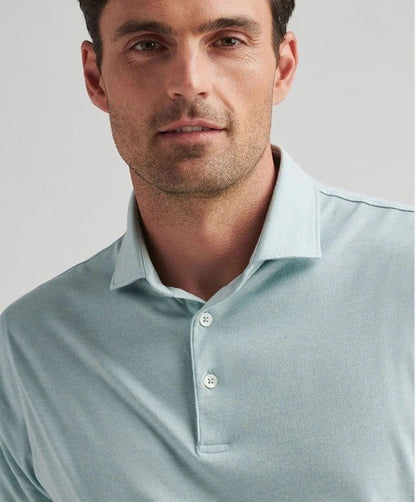 $160 Peter Millar Men’s Crown Crafted Excursionist Flex Polo Shirt-Blue-XLarge