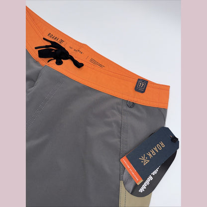 $85 Roark Men’s Boatman Boardshorts 17" Shorts- Grey Multi- Size: 31W-NEW