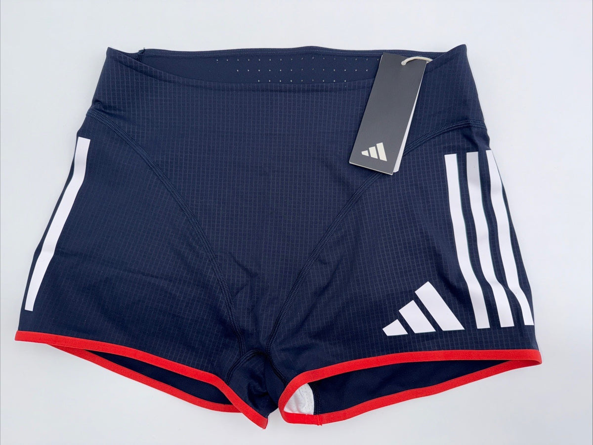 $110 Adidas Women’s Promo Booty Elite Running tights shorts IL1480- Navy- Medium