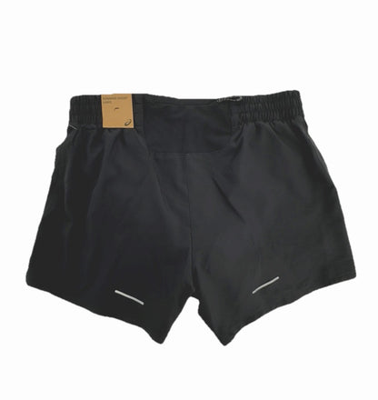 ASICS Women’s 4” Lined Running Short W/Mesh Pocket - Black- Large