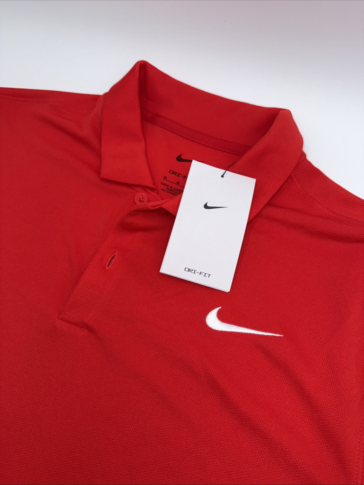 $50 Nike Men's Dri-FIT Golf Polo Shirt - Red - Medium- New Tags