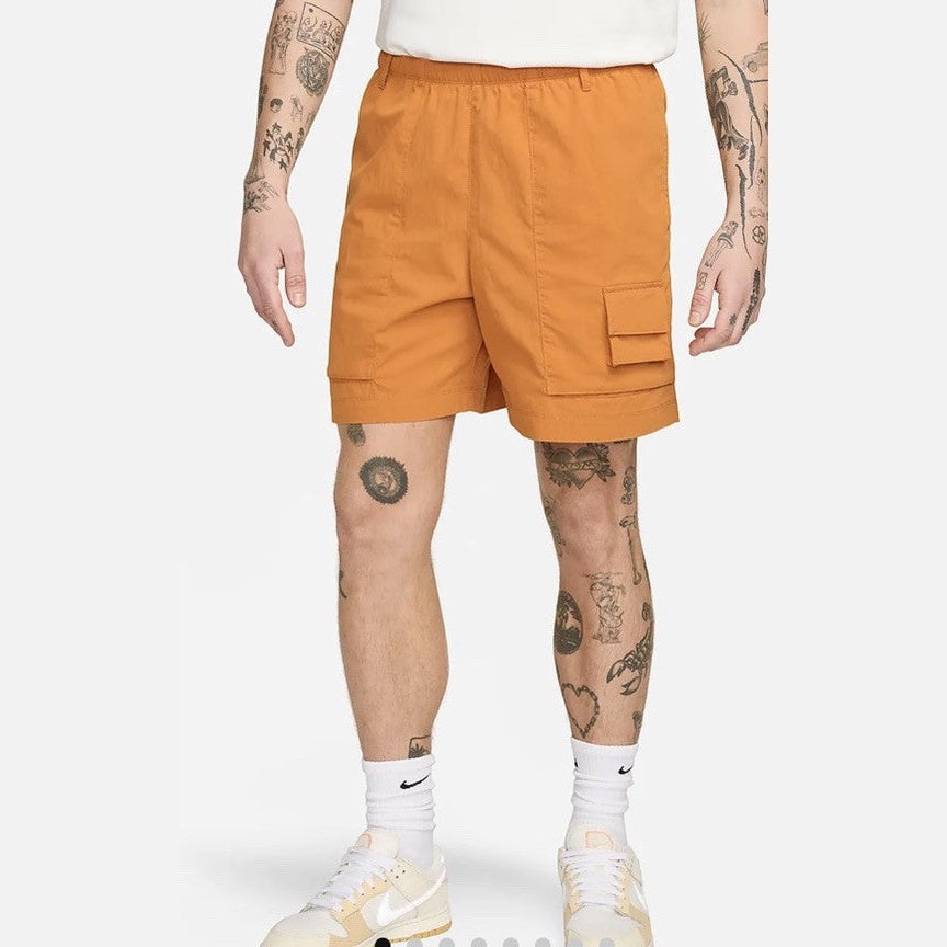 $85 Nike Men’s Life Woven Camp Shorts Monarch  FN3216-815- Orange- Medium - New