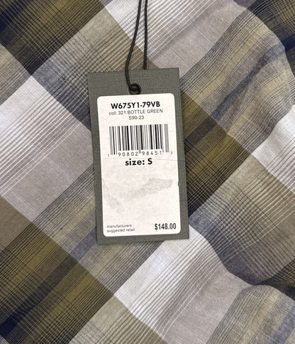 $148 New John Varvatos Men's Long Sleeve Ross Slim Fit  Shirt- Forrest- Small