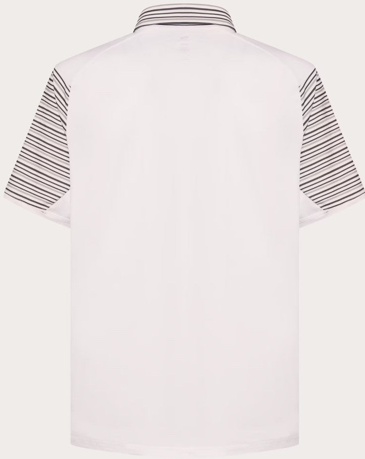 $70 Oakley Men’s C1 Archive Striped Polo Shirt - White Stripes- Size: Small- New