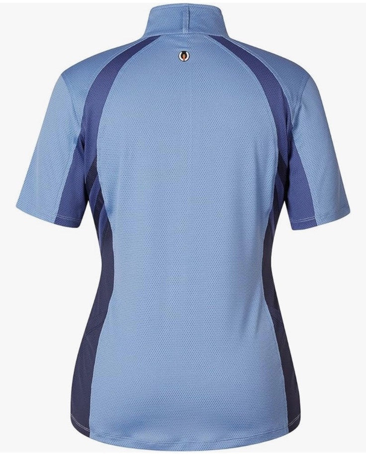 Kerrits® Ladies Always Cool Ice Fil® Lite Short Sleeve Jersey-Blue-Small-New Tag