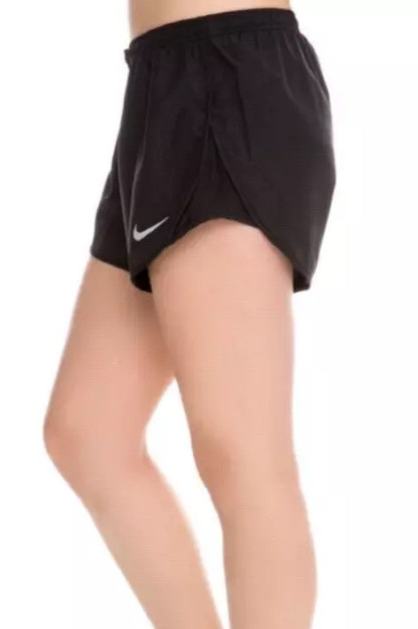 Nike Women's 4" Tempo Modern Embossed Running Shorts (831281-010)-Black-Large