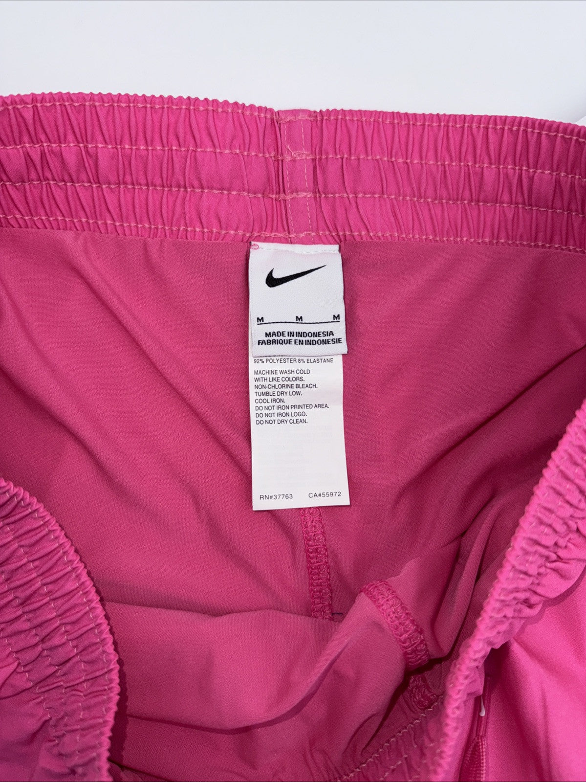 NIKE Men’s Shorts Swim Trunks NESSF547 Ocean Volley 9”-Pink/Grey-Medium -New