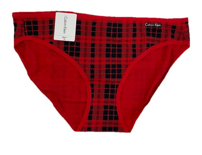 3 Pair Calvin Klein Women’s Bikini Panty QD3644-1 Red/1 Black/1 Blush- Medium