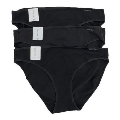 3 Pair Calvin Klein Women’s Bikini Panty QD3644- Black - XLarge