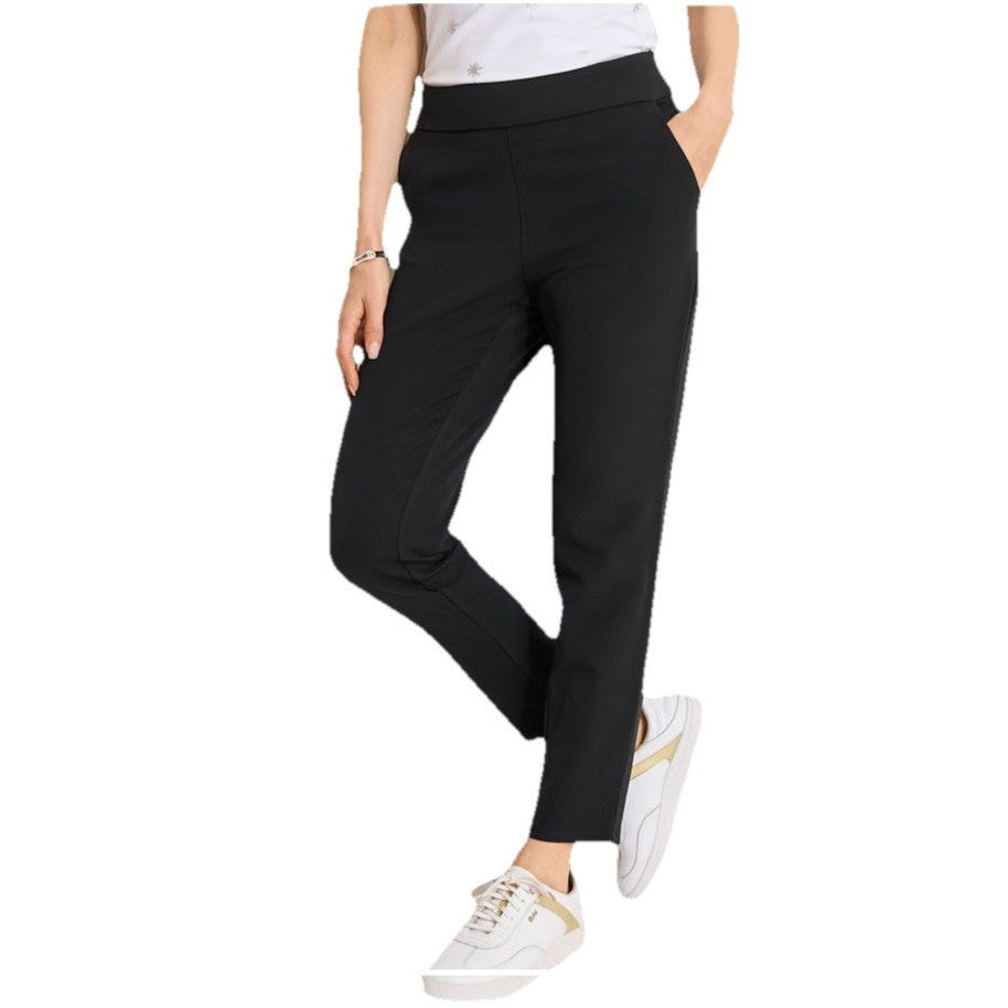 Tommy Bahama Women’s Active Pants- Zip Back Pockets- Zip Ankle-Black- Large-NEW