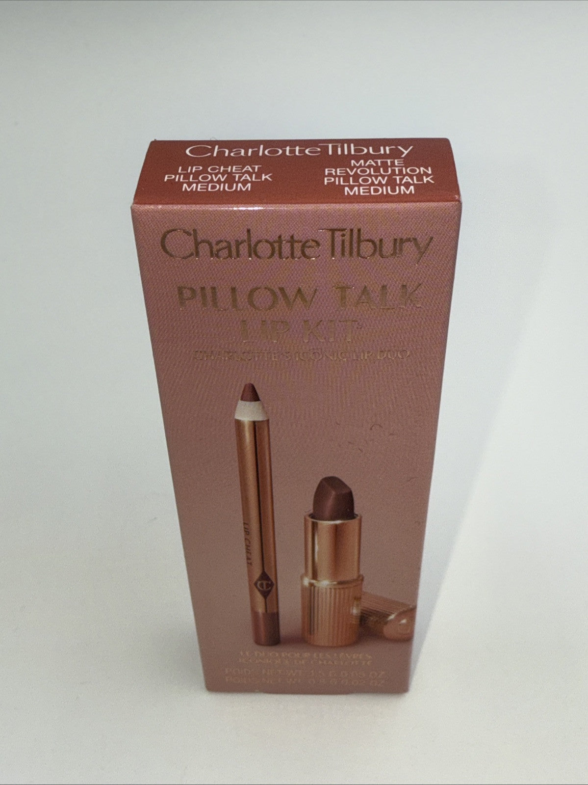 Charlotte Tilbury Mini Pillow Talk Duo Lip Kit Pillow Talk *Medium* -Travel Size