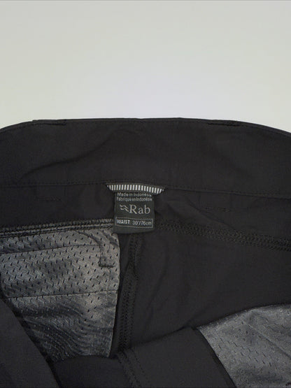 $80 Rab Men's Incline Stretch Fabric Lightweight Shorts- Dark Gray- Small (30”)