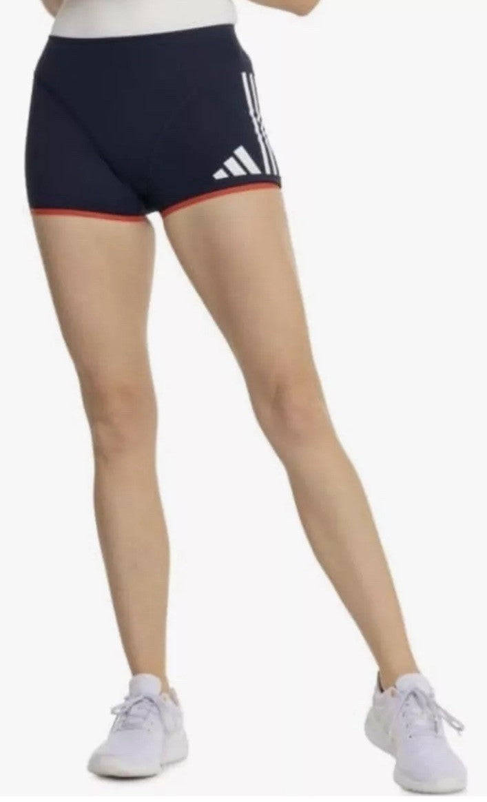 $110 Adidas Women’s Promo Booty Elite Running tights shorts IL1480- Navy- Medium