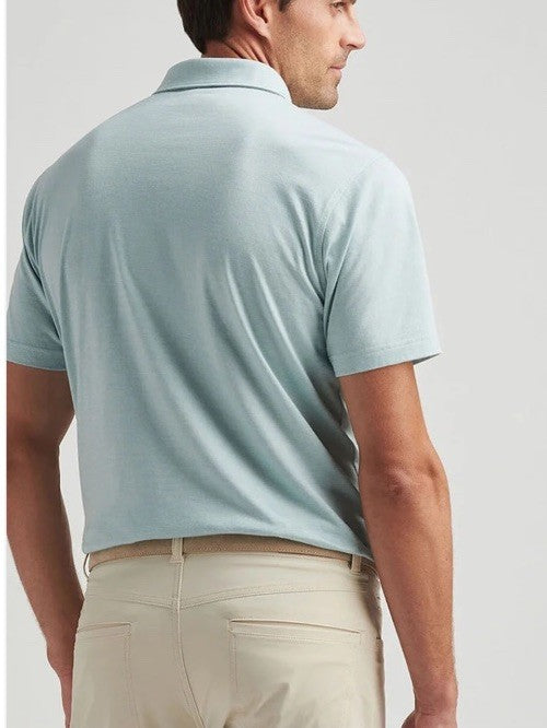 $160 Peter Millar Men’s Crown Crafted Excursionist Flex Polo Shirt-Blue-Large