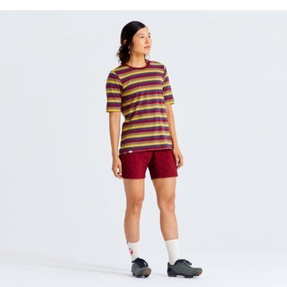$60 Fjallraven Women’s Flag Stripe Cotton T-shirt - Logo Multi Stripes- Medium