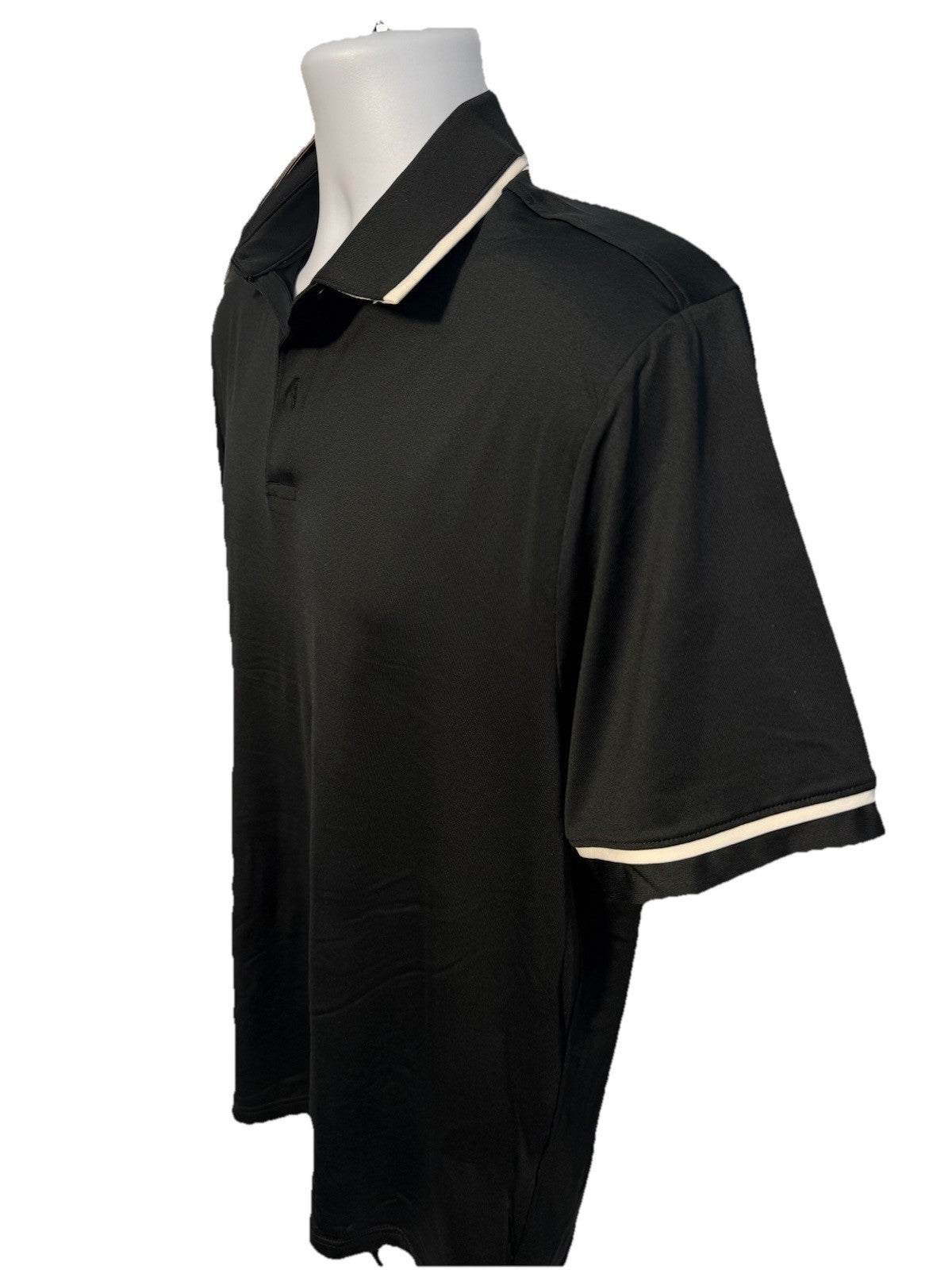 $80 Under Armour Men's F23 Tipped Short Sleeve Polo Shirt-Black/White-Medium-New
