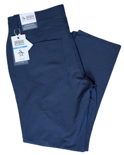 $85 Original Penguin Men’s Tech 5 Pocket Golf Trousers- Black Iris -Size 32W 30L