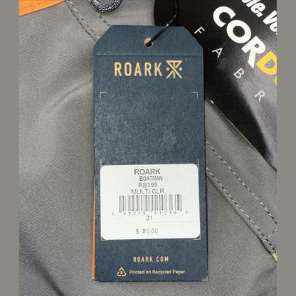 $85 Roark Men’s Boatman Boardshorts 17" Shorts- Grey Multi- Size: 31W-NEW