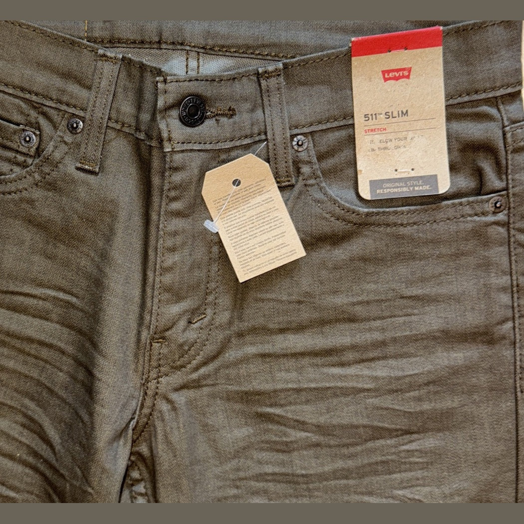 $69 Levi’s Men’s 511 Slim Fit Stretch Jeans- New Khaki - 29W x 30L- New Tags