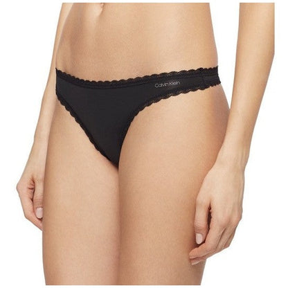 3 Pack Calvin Klein  Thong Panty- 2 Flirty/1 Invisible- Black- Small- Retail $45